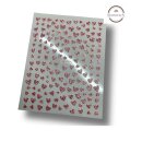 3D Sticker Herz rosa Glitzer