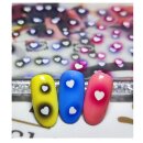 5 Sticker Airbrushdesign farbig Herz